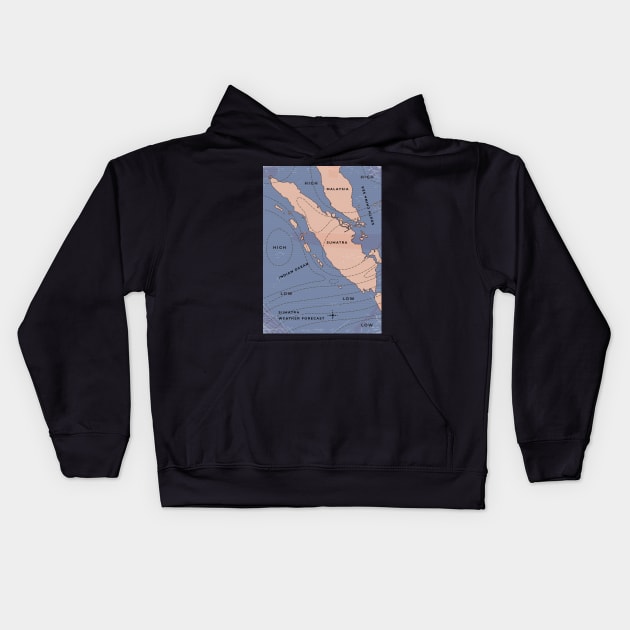 Sumatra weather forecast map Kids Hoodie by nickemporium1